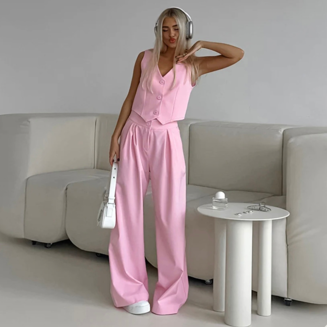 Zweiteiliges Hosenset rosa