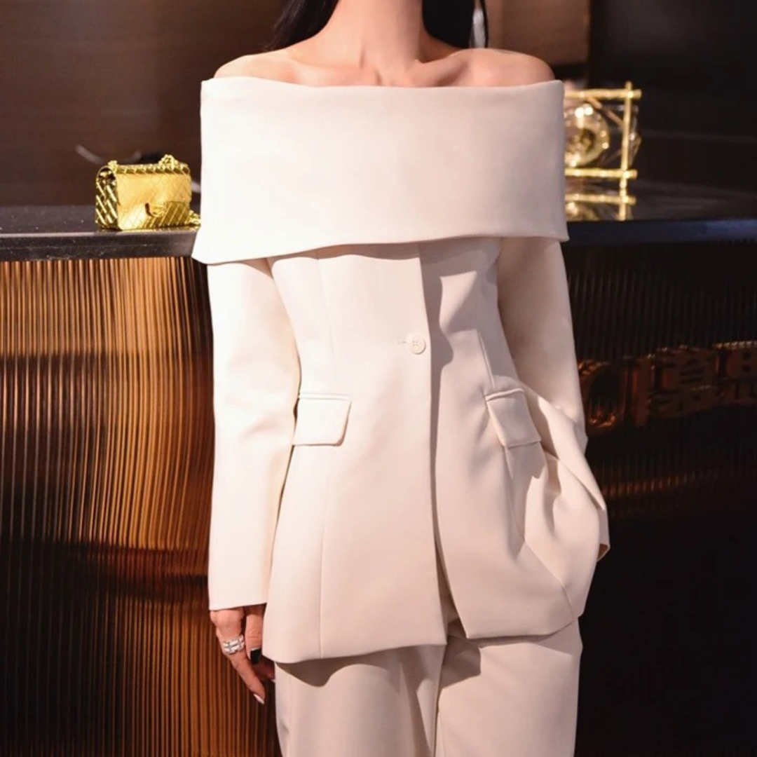 Chic Off-Shoulder Blazer