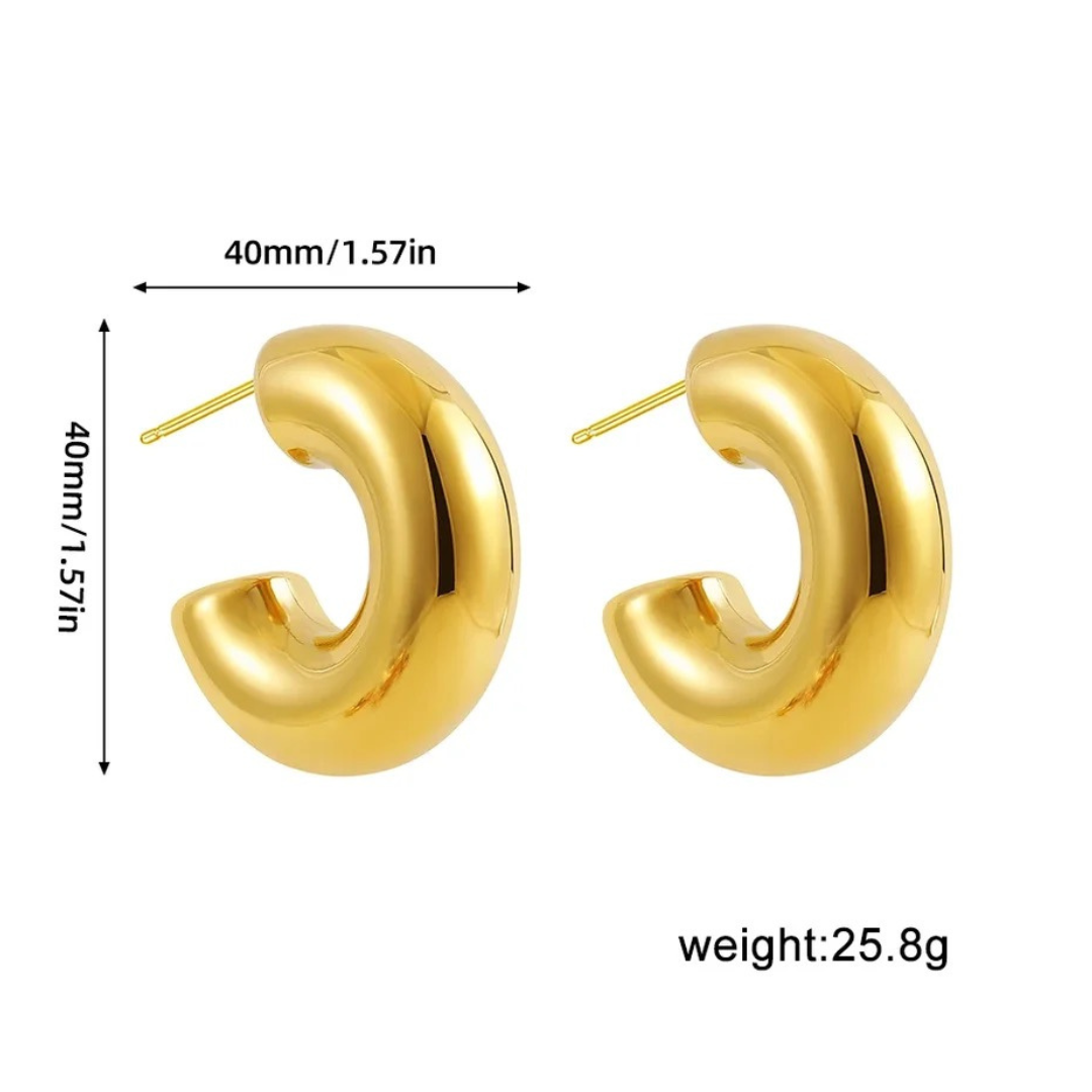 Retro C-Form Creolen