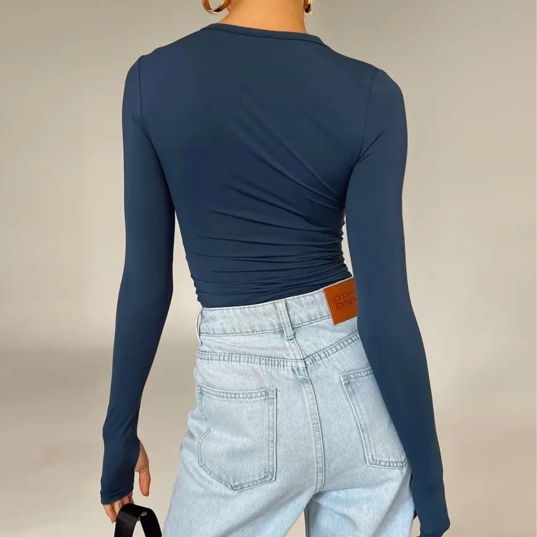 Langarm Basic Oberteil