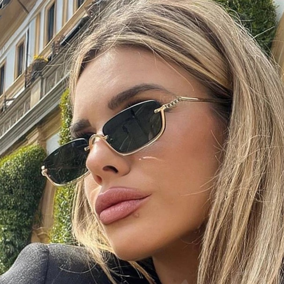 Vintage Halbrahmen Sonnenbrille