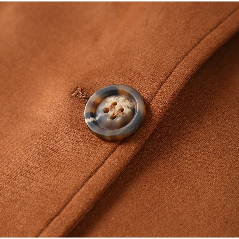 Brown Suede Leather Jacket