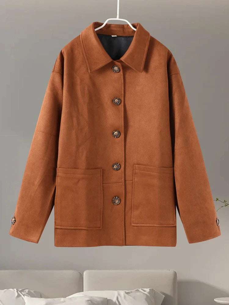 Brown Suede Leather Jacket