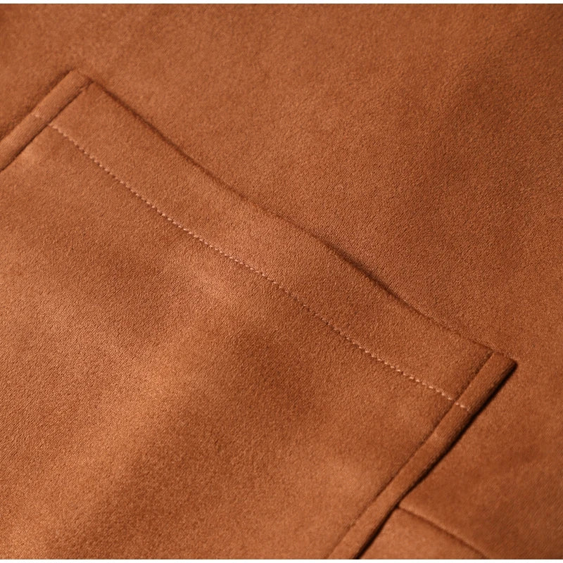 Brown Suede Leather Jacket