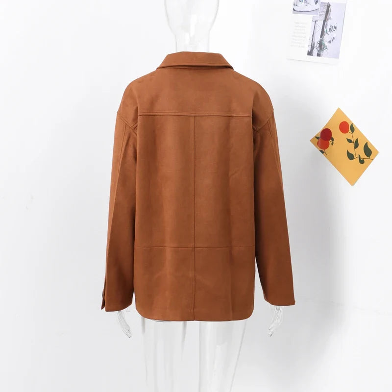 Brown Suede Leather Jacket