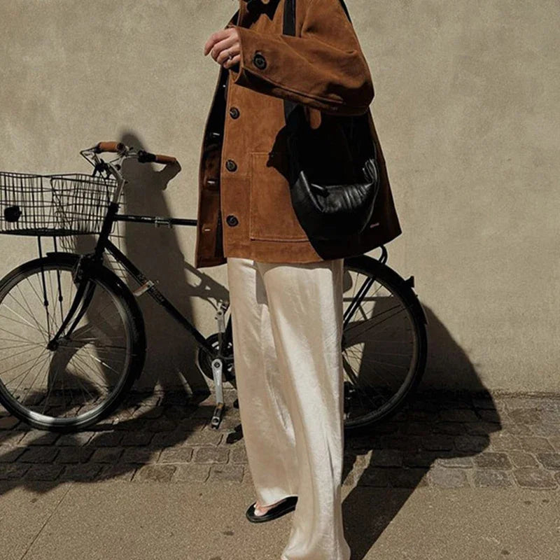 Brown Suede Leather Jacket