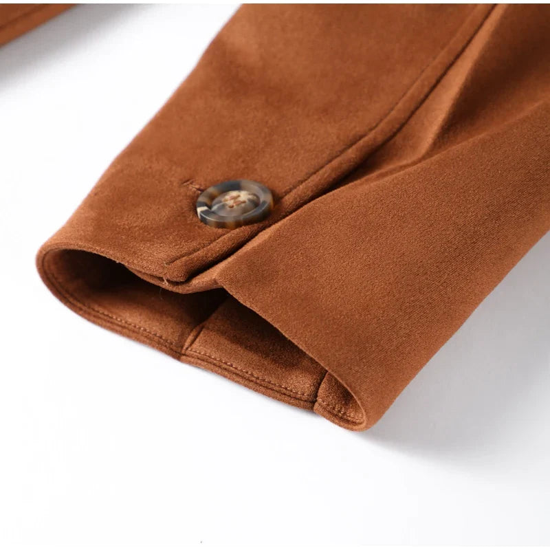 Brown Suede Leather Jacket